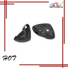 Adicionar/substituição estilo gloss preto fibra de carbono espelho capa para-porsche-macan 14 15 16 17 corpo espelho retrovisor lateral tampas 2024 - compre barato