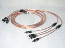 Yter pair HI-END OCC Copper audio speaker cable with carbon fiber banana plug 2.5M 2024 - compre barato