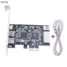 Placa de expansão pci-e 1x 4 portas ieee 1394 dv, adaptador de vídeo 1x 4pin 3x 6pin 1394 controlador placa firewire para pc desktop 2024 - compre barato