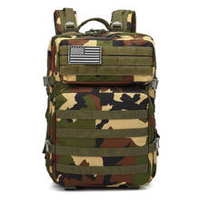 3P 45L большой емкости армейский тактический рюкзак военный рюкзак мужской Открытый Спорт Molle Сумка для треккинга кемпинга альпинизма охоты 2024 - купить недорого