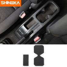 Shineka Interior Mouldings for Suzuki Jimny 2019+ Armrest Cup Holder Mat Pad Carbon Fiber Decoration Cover for Suzuki Jimny 2020 2024 - buy cheap