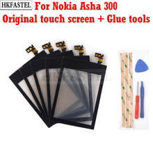 Сенсорный экран hkfatel для Nokia Asha 300, мобильный телефон, дигитайзер сенсорного экрана, стекло, внешняя передняя панель, замена без ЖК-дисплея + Инструменты 2024 - купить недорого
