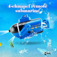 Submarino de control remoto de 4 canales para niños, mini Barco de control remoto, juguetes educativos eléctricos creativos 2024 - compra barato