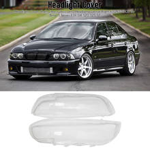 1 Pair Headlight Lens Headlamp Shell Fog Light Clear Lens Lamp Cover Glass Replacement for Bmw 5 Series E39 518 520 523 52 2024 - buy cheap