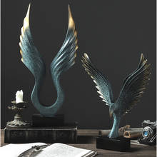 European Creative Resin Classic Dapeng Wings Fin Statue Ornaments Home Living Room Office Wine Cabinet Decoration Craft Gift 2024 - buy cheap