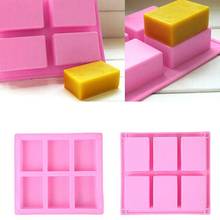 6 Cavity silicone 3D Soap Mold DIY Handmade Craft Soap Basic Plain Making Rectangle Molds for Soap Making 2024 - buy cheap