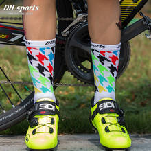 DH-calcetines de compresión para ciclismo profesional para hombre, medias transpirables de talla libre para deportes al aire libre, correr, senderismo, baloncesto y fútbol 2024 - compra barato