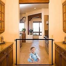 ic Gate Portable Folding Mesh Baby Safety Fencing Gate Protection Indoor and Outdoor Safe Guard for Kids and Pets 2024 - buy cheap