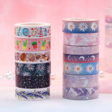 1PC Decorative Starry Sky Moon Silver Foil Lunar Eclipse Washi Tape DIY Scrapbooking Paper Photo Album Adhesive Masking Tape 2024 - buy cheap