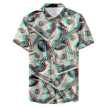 2019 Summer Plus Size Geometry Letter Printed Man Casual Shirt 2024 - buy cheap