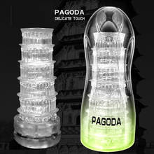 Newest Reusable Vacuum Male Masturbator Cup Transparent Vagina Pussy Pocket Male Masturbator Endurance Exercise Sex Toys for Men 2024 - buy cheap