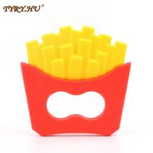 Tyry. hu-batatas fritas divertidas para bebês, mordedor de silicone sem bpa para alimentos, miçangas para dentição, utensílios de cuidado com os dentes, 1 peça 2024 - compre barato