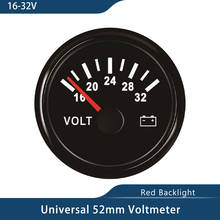 New 52mm Waterproof Universal Boat Car 12V Voltmeter Voltage Volt Gauge 8-16V for Car Truck Boat With Red Backlight 2024 - buy cheap