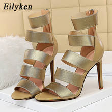 Eilyken-sandálias femininas de salto fino, estilo gladiador, de verão, com zíper, tamanho 34-43 2024 - compre barato