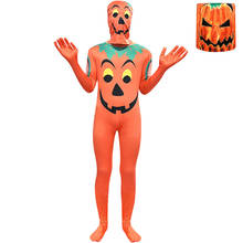 Novo halloween abóbora traje cosplay o feiticeiro de oz abóbora macacão festa incrível fantasia vestir-se terno 120-160cm c60689ch 2024 - compre barato