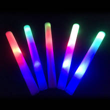 Glow Sticks 100pcs LED Party Light Stick with 3 Battery 3 Flashing Light Up Foam Stick for Wedding Birthday Glow Party Supplies 2024 - buy cheap