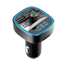 Беспроводной Bluetooth-совместимый 5,0 fm-передатчик двойной USB Автомобильное зарядное устройство Hands Free MP3-плеер TF карта 2024 - купить недорого