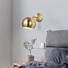 Luminária de parede em cobre com design moderno e simples, iluminação de cabeceira para quarto, design nórdico moderno, sala de estar, corredor, hotel 2024 - compre barato