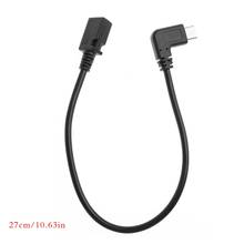 USB 3,1 Тип C 90 градусов правый угол папа микро USB 2,0 Тип B прямой Женский адаптер кабель удлинитель 2024 - купить недорого