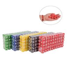100pcs Poker Chips dice 14mm Six Sided Spot Fun Board game Dice D&D RPG Games Party Dice Gambling Game Dices 2024 - buy cheap