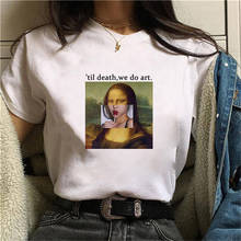 Camiseta feminina estampada e engraçada, camiseta de manga curta casuais para o verão 2024 - compre barato