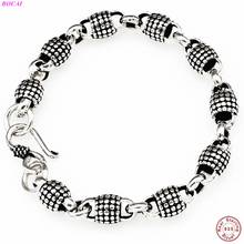 BOCAI Solide S925 Sterling Silver Bracelet Male Single Simple Fashionable Personality Thai Silver Retro Couple Hand Jewelry 2024 - buy cheap