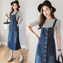 Casual Loose Overalls Dresses Summer Women Denim Dress Sundress Female Single-breasted Jeans Dress Plus Size 5XL A246 2024 - buy cheap