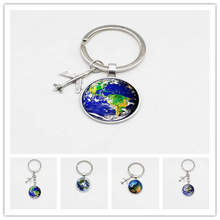 New World Map Jewelry Travel Discovery Discovery Glass Round Pendant Keychain Cabin Aircraft Charm Keychain Men and Women G 2024 - buy cheap