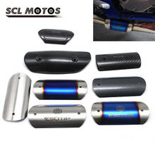 SCL MOTOS 1PC Motorcycle Stainless Steel Exhaust Middle Link Connector Mid Pipe Protector Heat Shield Cover For TMAX530 CB400 2024 - buy cheap