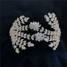 Fashionable glamour princess headdress Luxury wedding bride wears exquisite hair accessories Zircon crystal girl romantic party 2024 - buy cheap