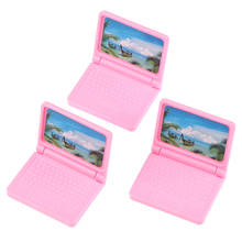 3Pcs Pink Dollhouse Miniature Modern Computer Keyboard Furniture Fax For doll Accessories 2024 - buy cheap