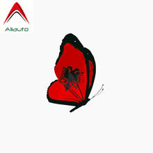 Aliauto Reflective Decal Albania Flag Butterfly Lnterest Waterproof Creative Car Sticker Motorcycle Accessories,11cm*8cm 2024 - buy cheap