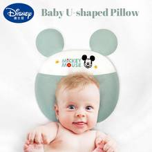 Disney bebê em forma de u algodão travesseiro mickey infantil recém-nascido anti cabeça plana moldar dormir macio respirável coxim pescoço assunto 2024 - compre barato