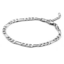 Pulseira de prata esterlina s925 moda simples, pulseira para mulheres, ligações contraída, joias finas para meninas, presente de aniversário e natal 2024 - compre barato