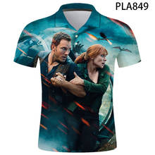 Camisas De verano con estampado 3D para Hombre, Polo De Jurassic Park, ropa De calle informal De manga corta a la moda, Polo De dinosaurio, Tops geniales 2024 - compra barato