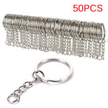 25mm Polished Silver Keyring Keychain Split Ring Short Chain Key Rings DIY 2024 - buy cheap