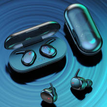 Беспроводные стереонаушники-вкладыши Y30, tws, Bluetooth, водонепроницаемые, с шумоподавлением, с зарядным чехлом, для всех телефонов 2024 - купить недорого