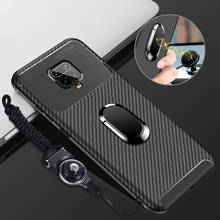 For Xiaomi Redmi Note 9S Case Soft Carbon fiber With Stand Ring Protective Back Cover Case for Xiaomi Redmi Note 9 Pro Max shell 2024 - buy cheap