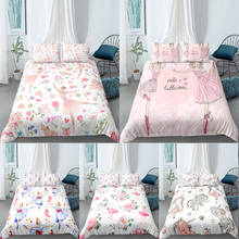 Dancing Girl Duvet Cover Ballet Girls Bedding Set Bed Cover Home Textile Bedclothes Soft Bed Set Queen/King Size for Kids 2024 - buy cheap