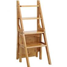 Folding Stool Household Space-saving Back Chair Portable Simple Indoor Mobile Ladder Climbing Dual-purpose Ladder Stool 2024 - buy cheap