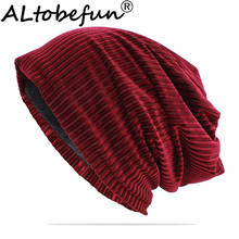 ALTOBEFUN Autumn Winter Hat Men Adult Skullies Beanie Faux Fur Warm Baggy Hat Beanies Thick Hat For Women Caps BHT148 2024 - buy cheap