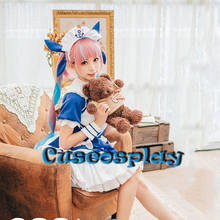 Vtuber Minato Aqua Maid Dress Cosplay Costume Women Girls Cute Outfit Halloween Christmas Party Uniforms Anime Comic Show Suits 2024 - buy cheap