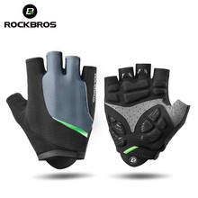 ROCKBROS Half Finger Cycling Gloves Gel Pad Anti-Shock Breathable MTB Bicycle Sports Gloves Elastic For Men Bike Accessories bmx 2024 - buy cheap