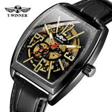 WINNER 2020 New Series Man Clock Brand Skeleton Mechanical Watch For Men Leather Strap Watch Fashion Casual Relogio Masculino 2024 - buy cheap