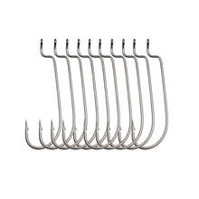 50pcs/lot Size: 6#--5/O High Carbon Steel Fishing Hooks Narrow belly Crank hook Soft bait Worm hooks 2024 - buy cheap