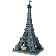 Blocos de construção torre eiffel, grande construção, serise, brinquedos para crianças, presente, modelo de 1002 peças 2024 - compre barato