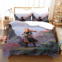 Juego de cama con estampado de personajes de la película de Disney, ropa de cama de princesa Elshana, edredón cómodo, funda de almohada, decoración de dormitorio para niña bonita 2024 - compra barato