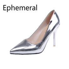 Lady Elegant Hot Sell Diamond Tassel Plus Size 33-50 Pointy Toe High Heels Shoes Patent Leather Women Pumps Cinderella Party OL 2024 - buy cheap