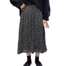 Модная женская юбка-стрейч с высокой талией, универсальная юбка с цветочным принтом, летняя шифоновая юбка 2024 - купить недорого