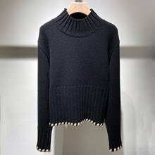 New Ladies Fashion 2021 Long Sleeve Sexy Casual Cashmere Wool Sweater 0116 2024 - buy cheap